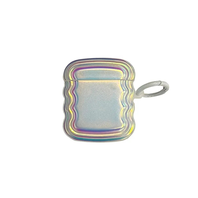 Silicone laser headset case for AirPods with magic laser+ring holographic design