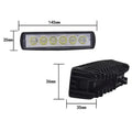 Black die-cast aluminium car LED auxiliary spot light with bracket mount.