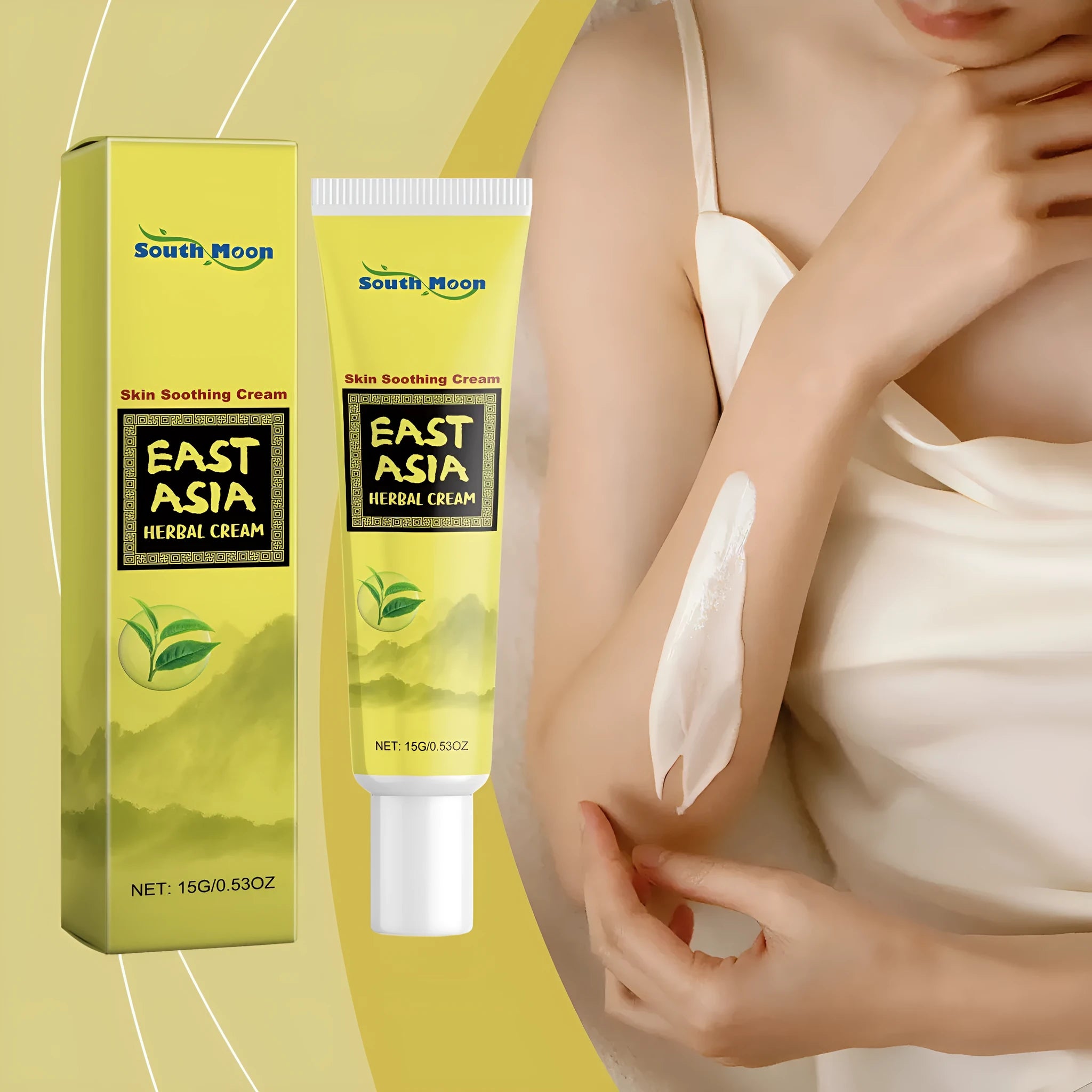 Herbal Soothing Moisturising Cream Kit 15g with tea tree oil, Centella asiatica, and mint leaf