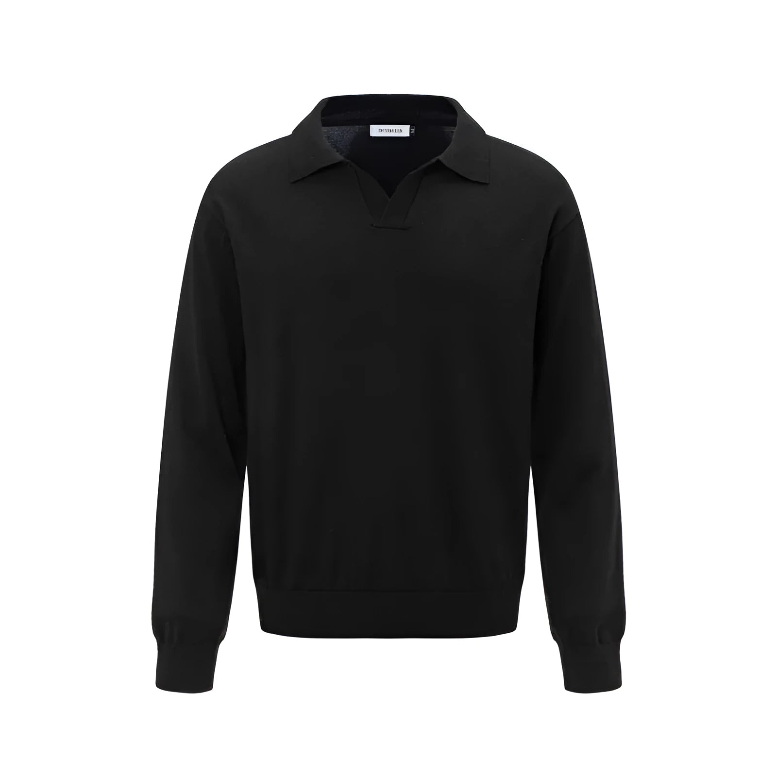 Loose pullover style acrylic blend sweater in black, dark grey, or creamy-white colours