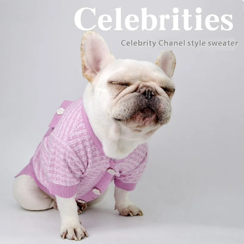 Classic style wool pet coat for schnauzer in autumn winter with size option S M L