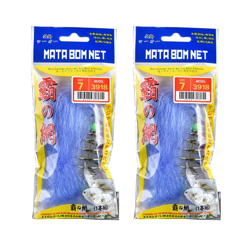 Hand throw fishing net with spring hook and sticky nylon mesh in multiple sizes from 1.5cm to 6.5cm