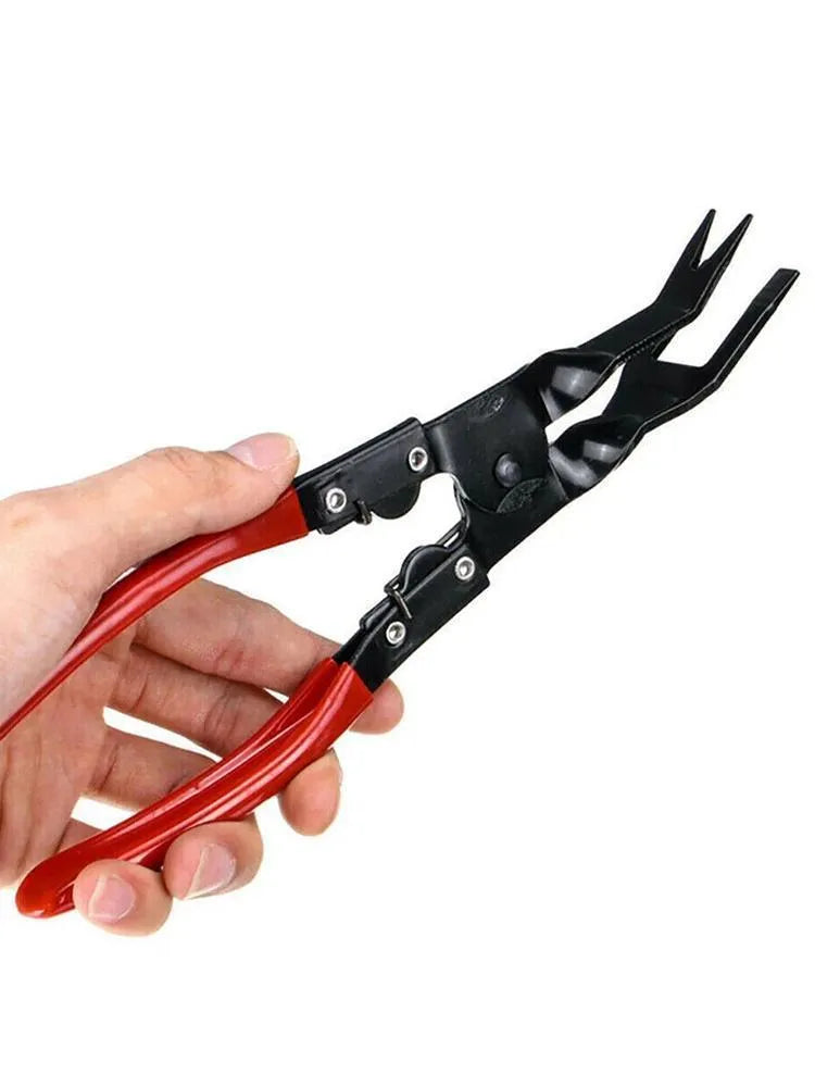 Blue forged steel car panel removal pliers tool measuring 235mm in length.