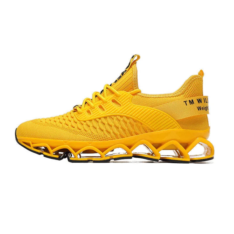 Blade Sports mesh casual running shoes in solid colour with rubber IP TPU sole