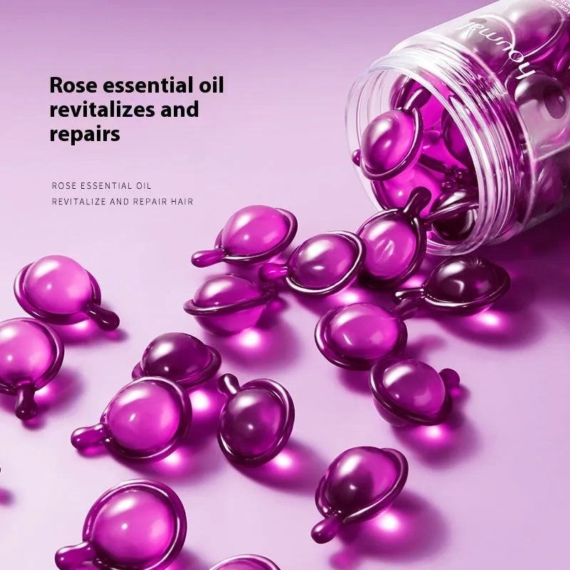 Houmai Rose Lavender Flavor Styling Cream Capsules Hair Oil purple colour 1ml x 30 capsules