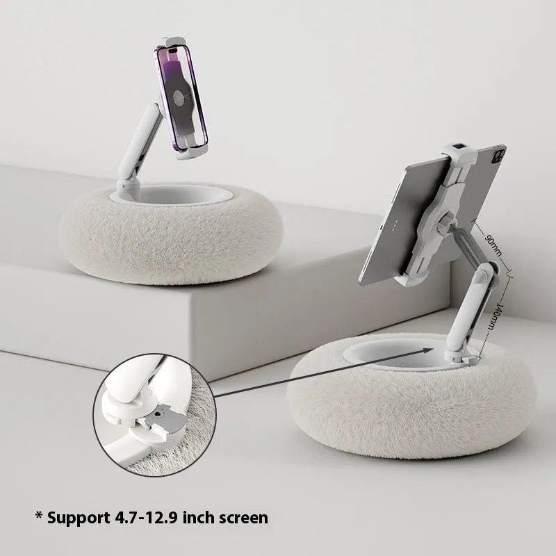 ABS mobile phone tablet rotating bracket with 4.5-13 inch clamp and 230mm extendable pull rod