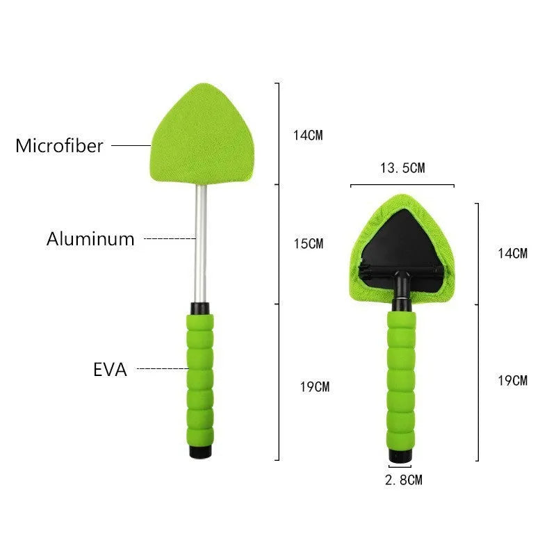 Car windshield window cleaning brush plastic handheld in red green and sapphire blue colours