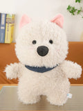 West Highland puppy plush toy with scarf style, 25cm height, soft stuffed dog.