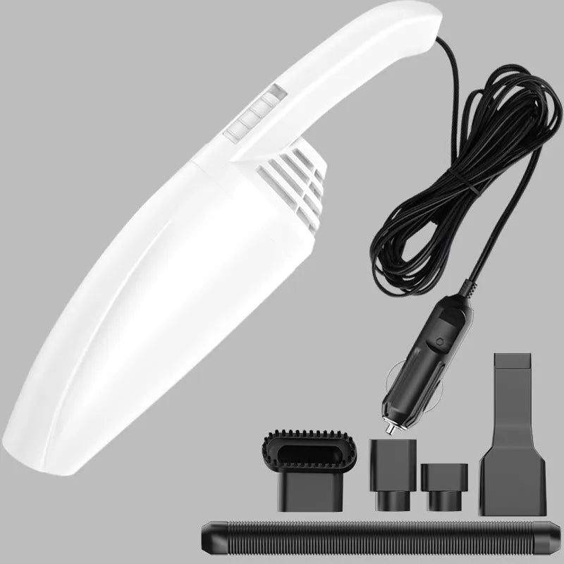 Cool Black 12V car wet and dry vacuum cleaner with brush suction and hose attachments