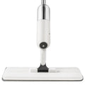Flat squeeze mop with bucket wringing and 360-degree rotating head, stainless steel bar, cotton thread mop pad 38x12cm