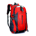Large outdoor travel backpack in Oxford cloth with multiple compartments and dual shoulder straps