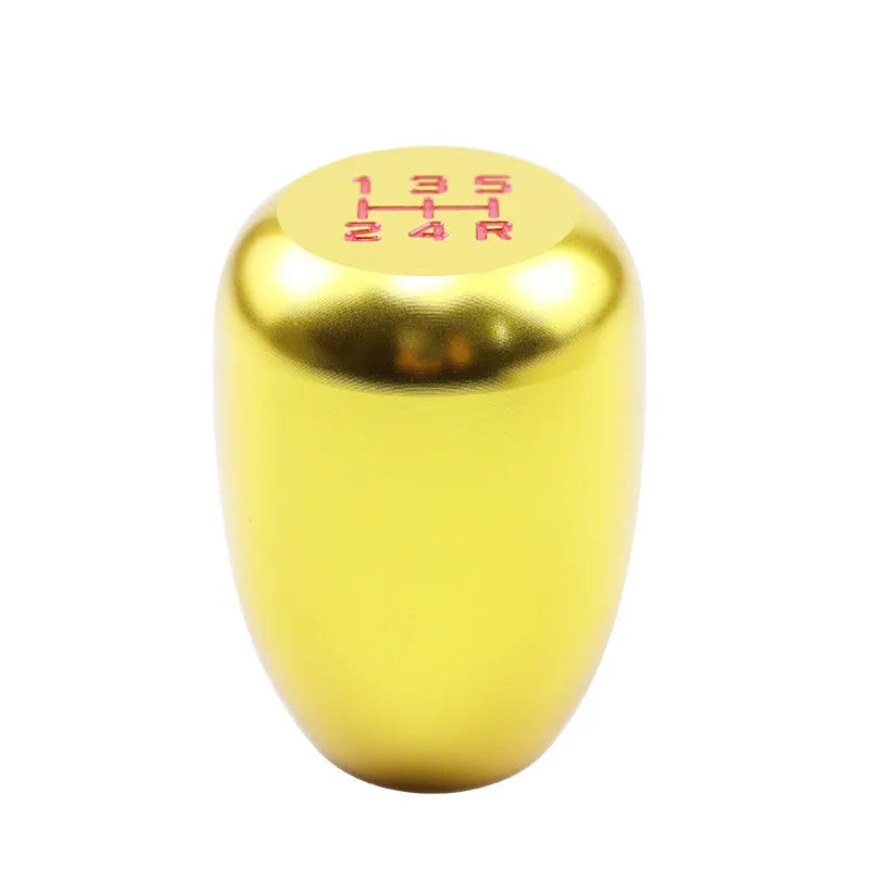 Universal aluminium alloy gear shift knob in black with three rubber sleeves for manual and automatic car transmissions