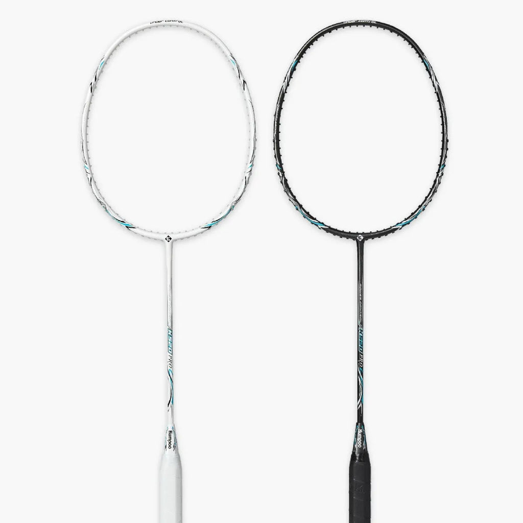 K520pro ultra light all carbon fibre badminton racket in black with pink strings, 675mm length, G5 handle