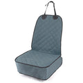 Oxford cloth pet car cushion in black on co-pilot seat of vehicle