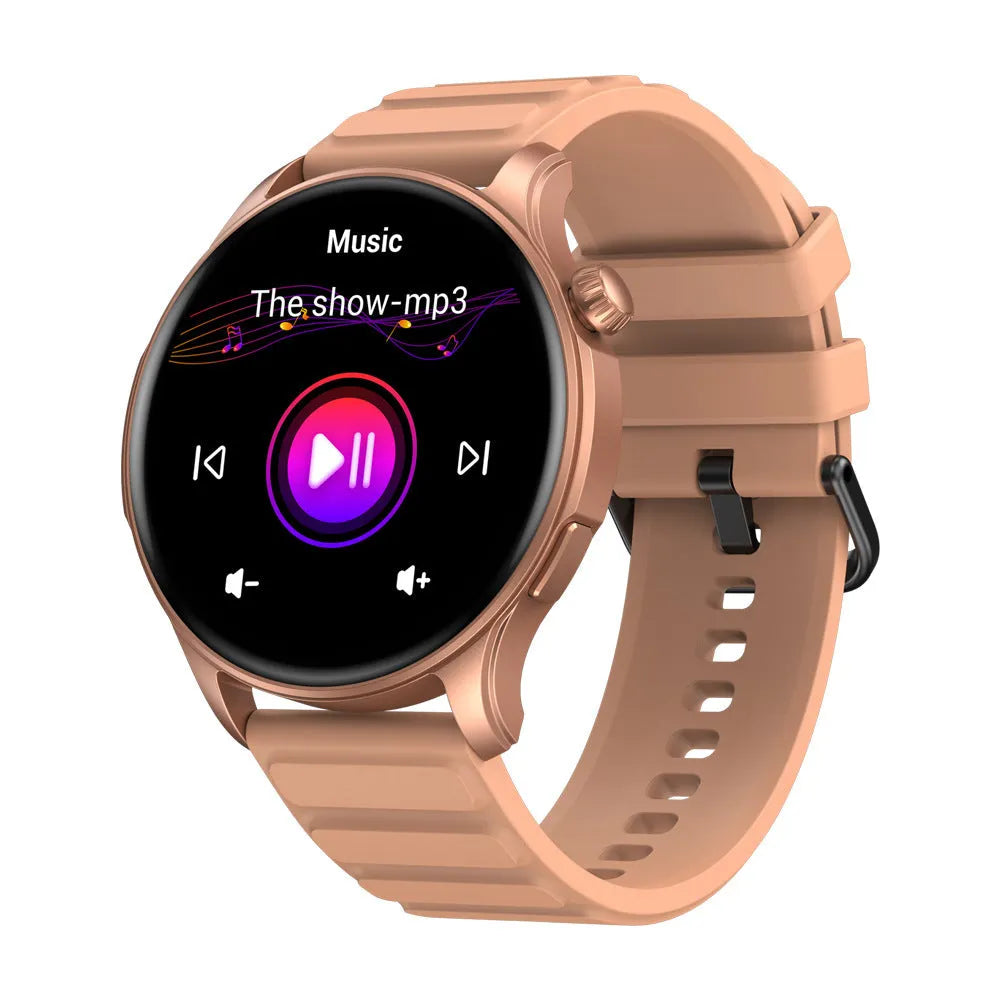 Btalk 3 Pro smart watch with AMOLED display and touch button in gray colour