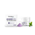 Natural oral care powder 50g in a white container with mint and lavender ingredients listed