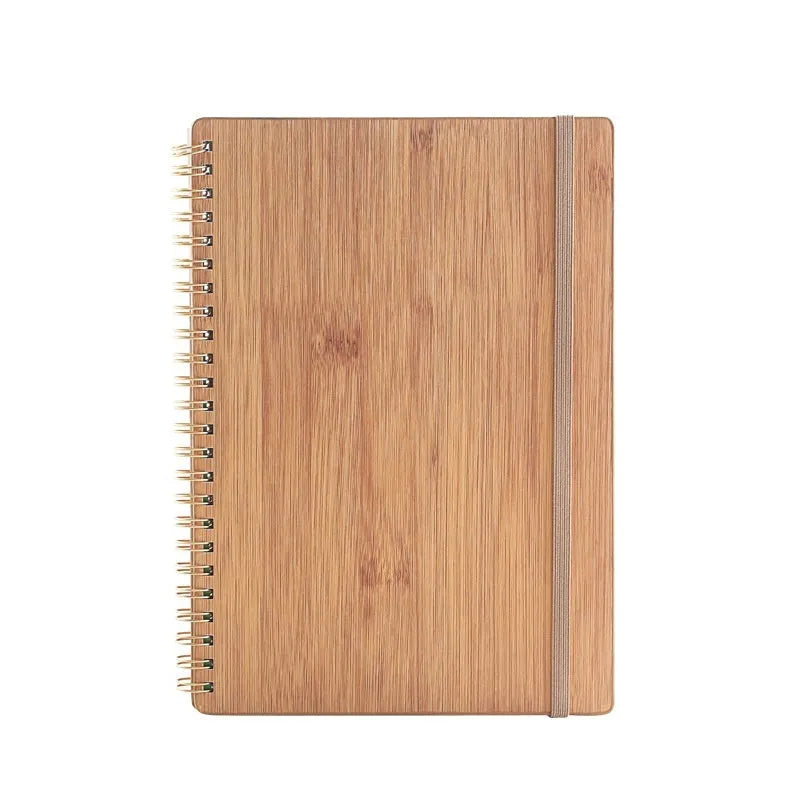 A5 coil-bound erasable notebook with waterproof stone paper in a customisable cover, shown with a pen.