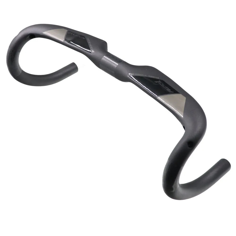 Wei Bike matt carbon fibre bent handlebar for road bikes in 420mm width
