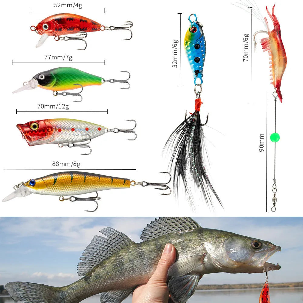 24-piece metal fishing lure blind box set in 01 style colour for bog fishing