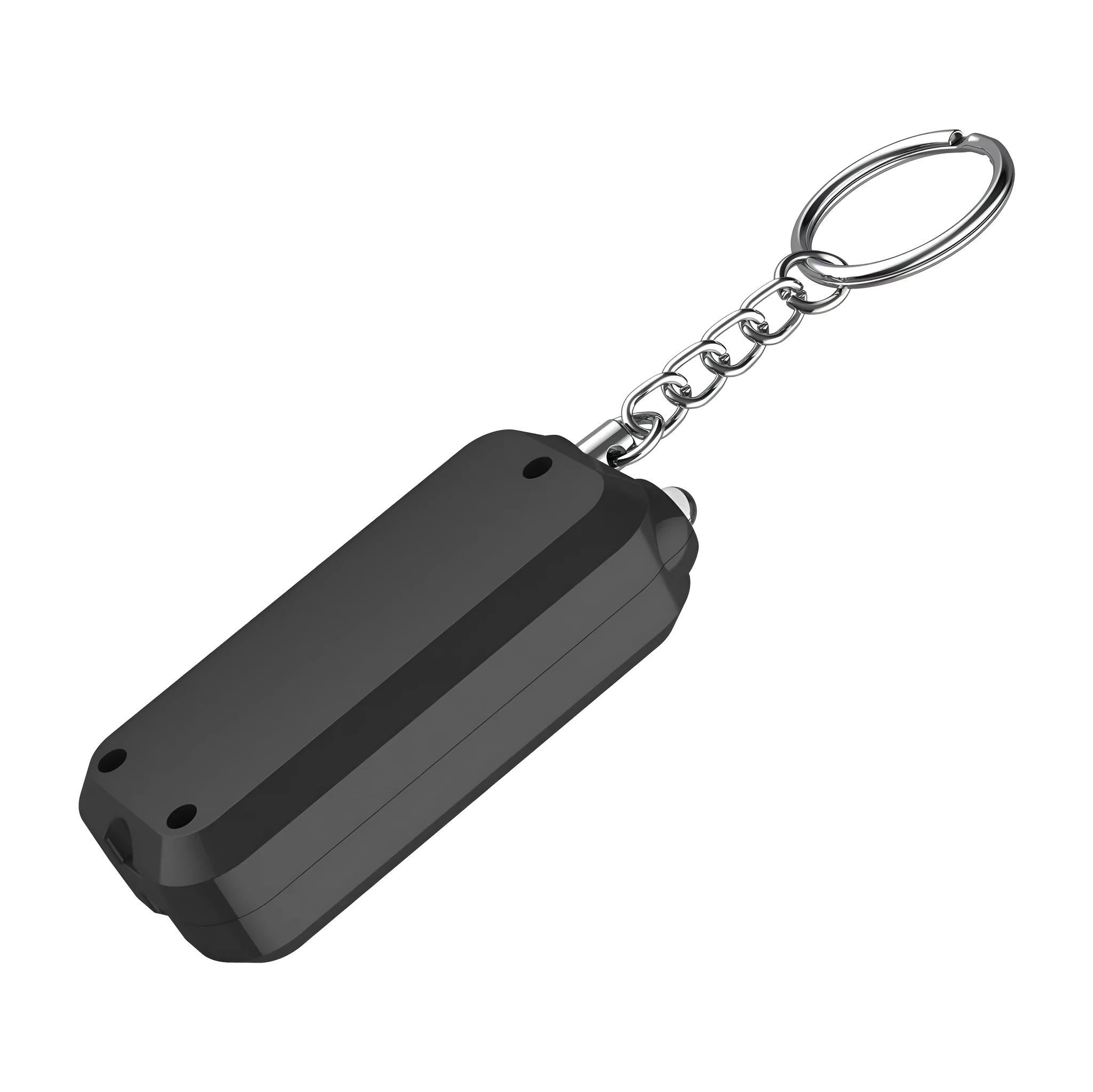 ZQ-202 personal safety alarm in pink, showing compact keychain-sized design.