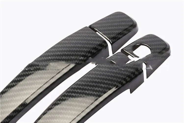 Carbon fibre pattern ABS door handle cover for Opel Vauxhall Astra H/J models.