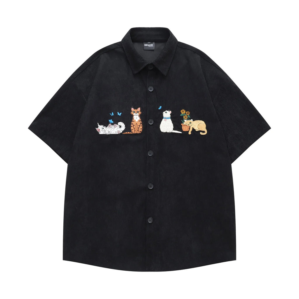 Loose cartoon cardigan for teenagers in apricot colour, made from polyester fibre with embroidery