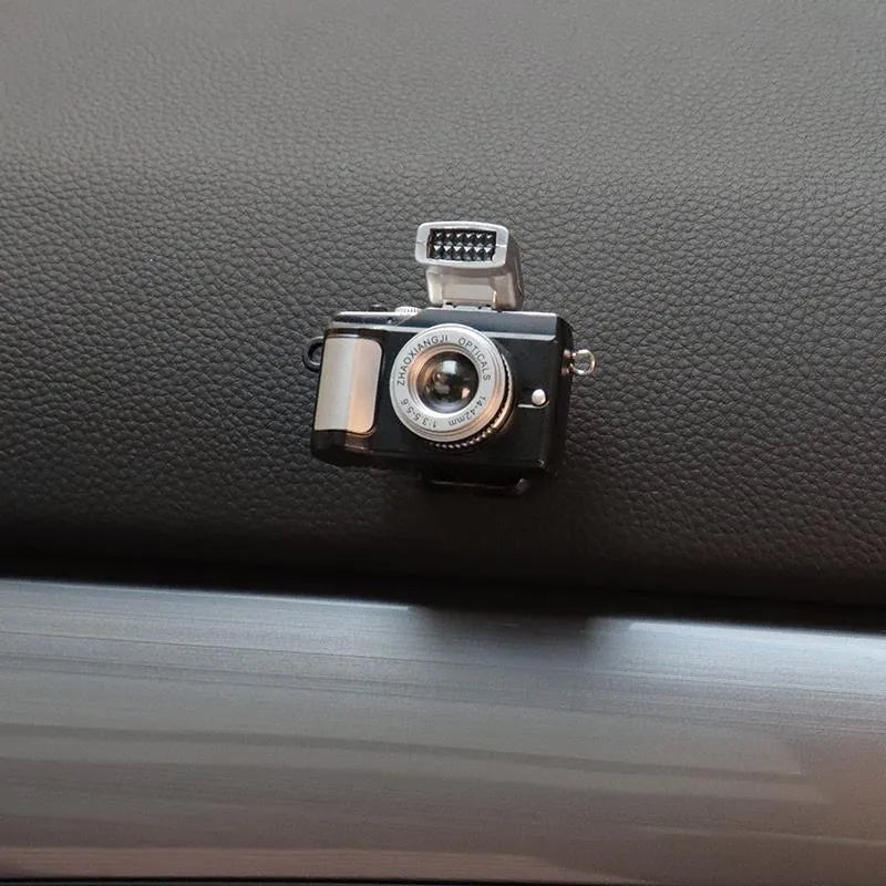 Retro camera dot shaped small plastic paste hook for car interior, 4.2x2.5cm.