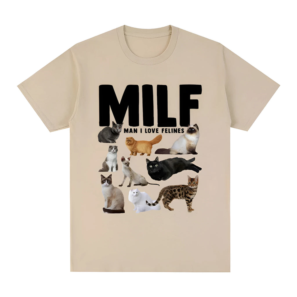 Cat Lovers graphic t-shirt in cotton, short sleeve pullover, printed cat design, available in multiple colours