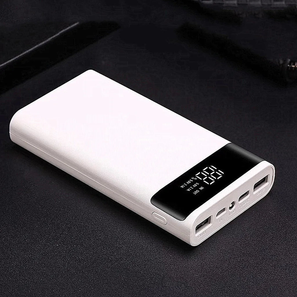 Digital display power bank spring kit with plastic shell, 45x76x22mm, black board, no battery included