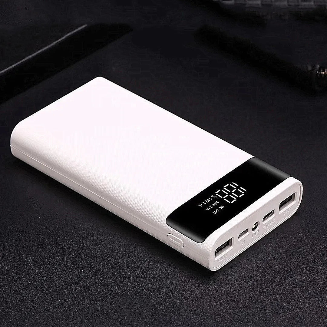 Digital display power bank spring kit with plastic shell, 45x76x22mm, black board, no battery included