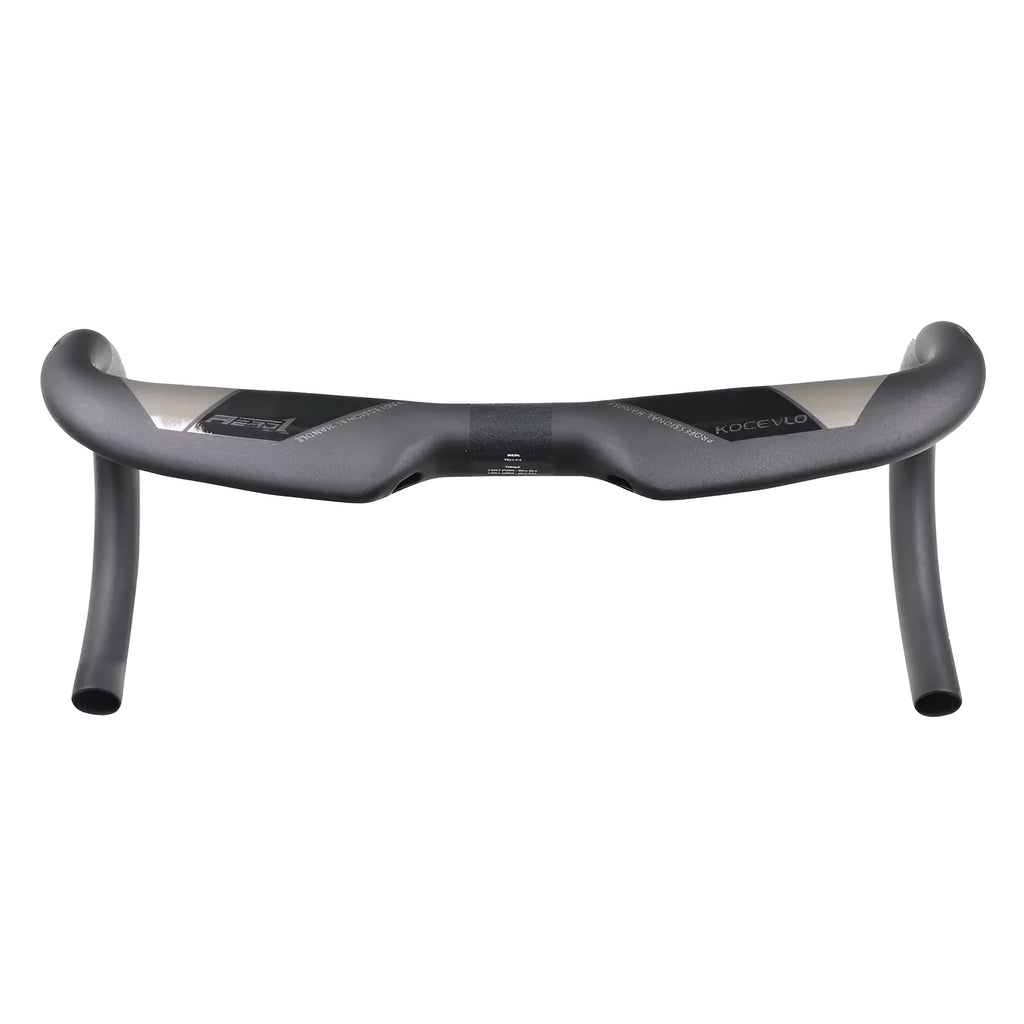Wei Bike matt carbon fibre bent handlebar for road bikes in 420mm width