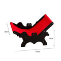 Wooden cat recliner bed in black and red Halloween colours, product specification MW-054