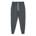 Men's casual ankle-tied drawstring sweatpants in polyester cotton elastic fabric, black colour