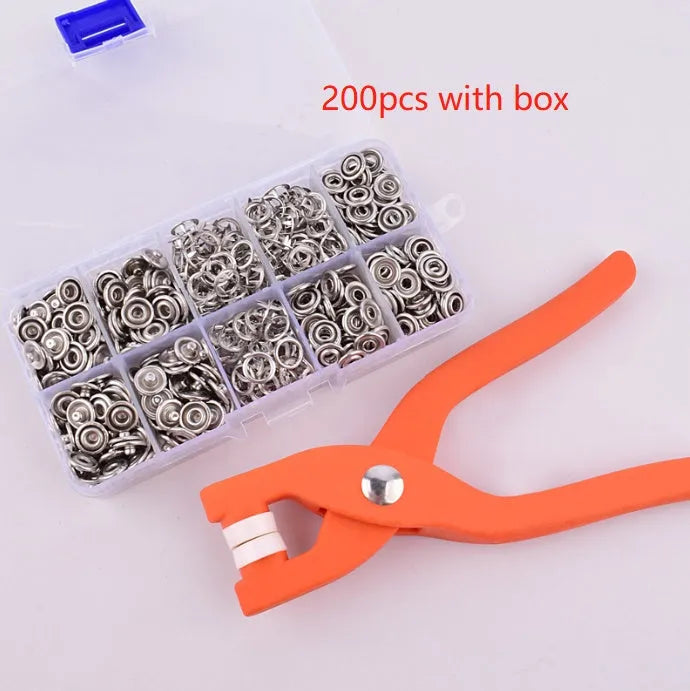 Five claw no sew suit buttons with pliers for clothing repair