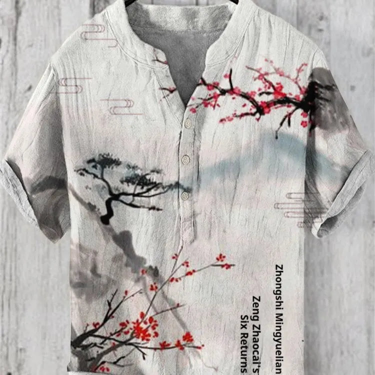 Men's grey short sleeve t-shirt with a colourful 3D digital tiger print on the front.