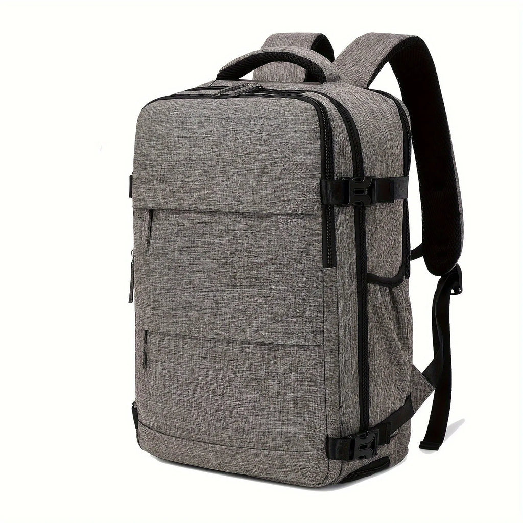 Large capacity multifunctional nylon travel backpack for men in black 235 simple
