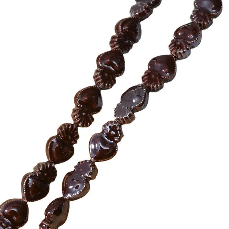 Ceramic love heart beads in assorted colours, 10x15mm size with straight 1.7mm hole