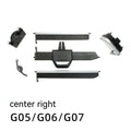 Black plastic car front middle air outlet set for G05 G06 G07 centre left and right vents