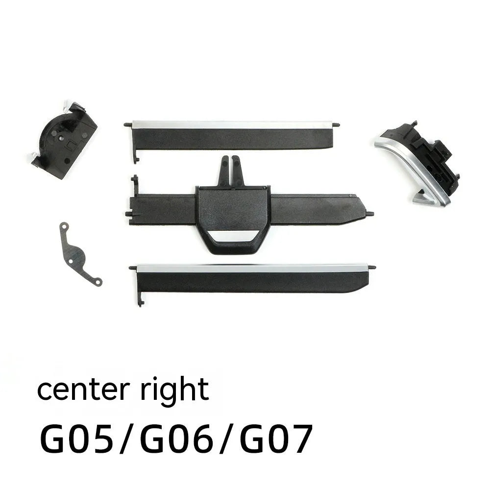 Black plastic car front middle air outlet set for G05 G06 G07 centre left and right vents