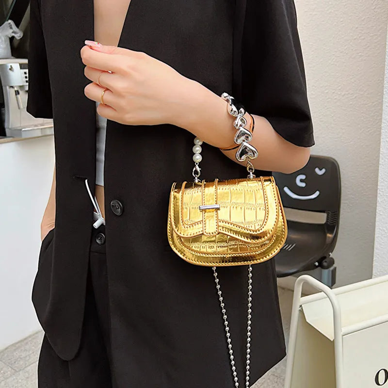 Women's PU leather mini tote crossbody bag showing mobile phone compartment and sandwich pocket
