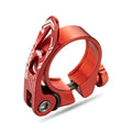Aluminium bicycle seat post clamp in choice of black, blue, gold, or red colour