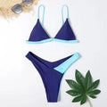 Women's bikini swimsuit with nylon fabric in pattern designs, sizes S to XL