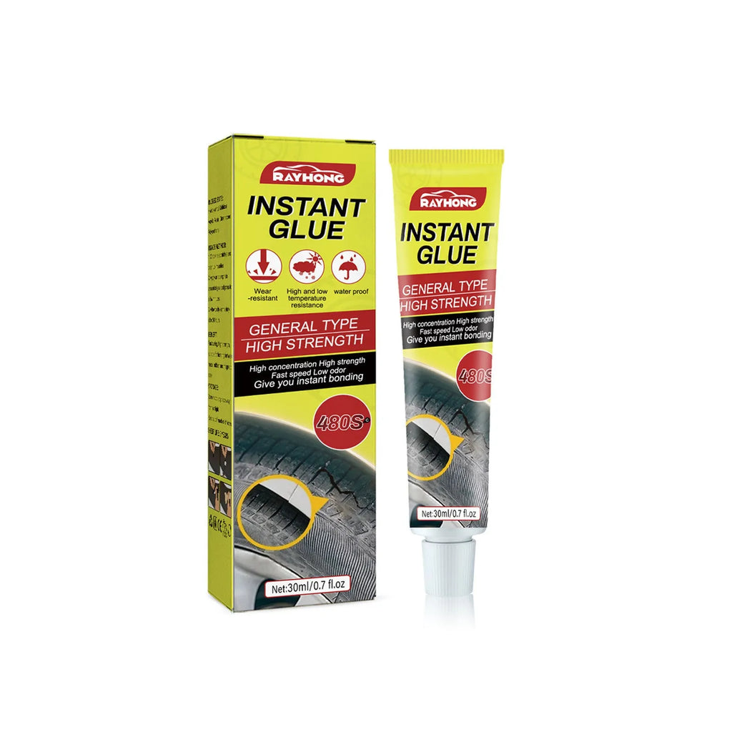 30ml bottle of car tire crack repair glue with acrylic resin and hydroxyethyl fiber
