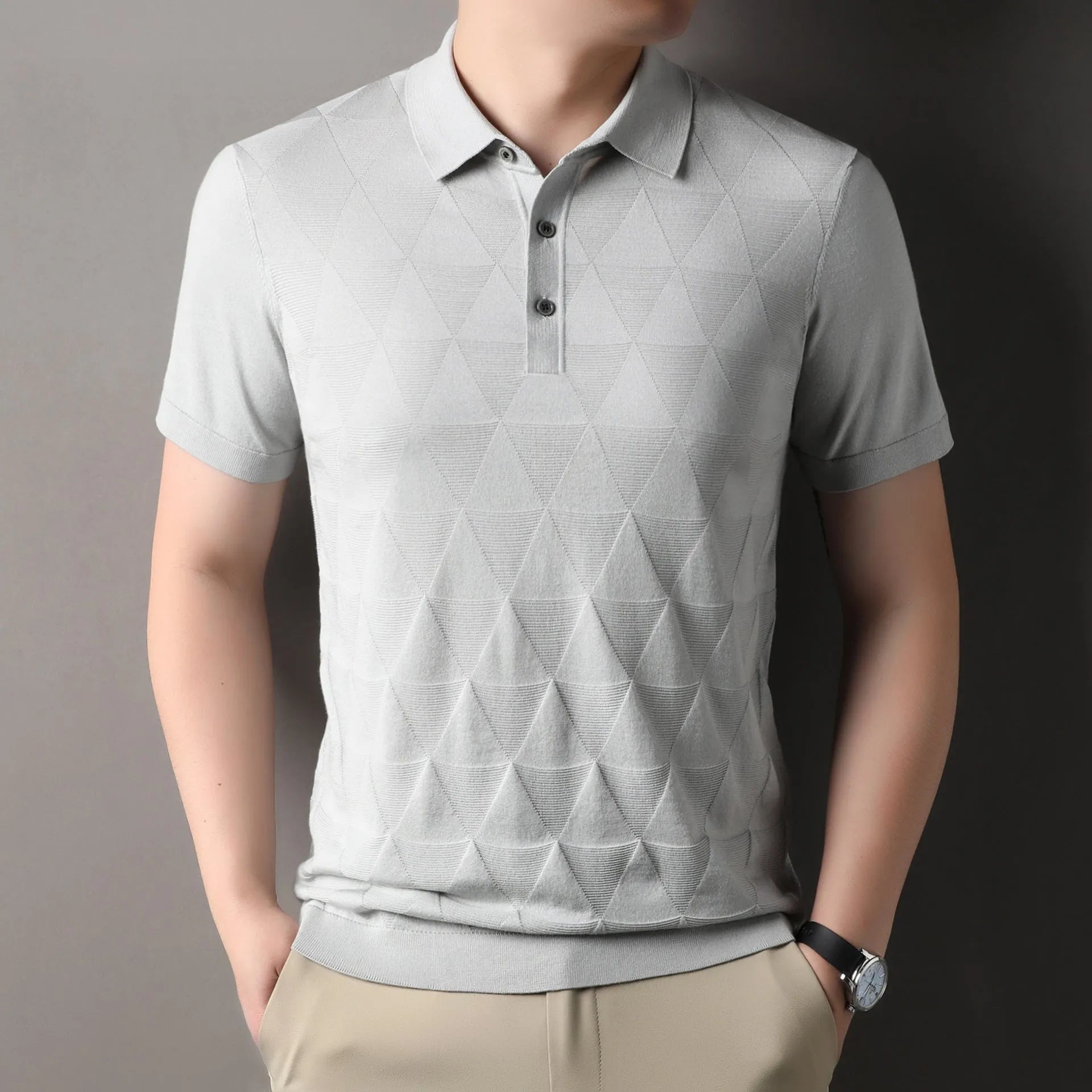 Men's ice silk quick-drying short sleeve t-shirt in regular fit, available in five colours and sizes M to XXXL