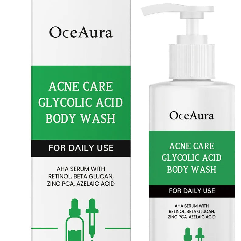100ml soothing shower gel with retinol and azelaic acid in a compact 4x14.8cm bottle