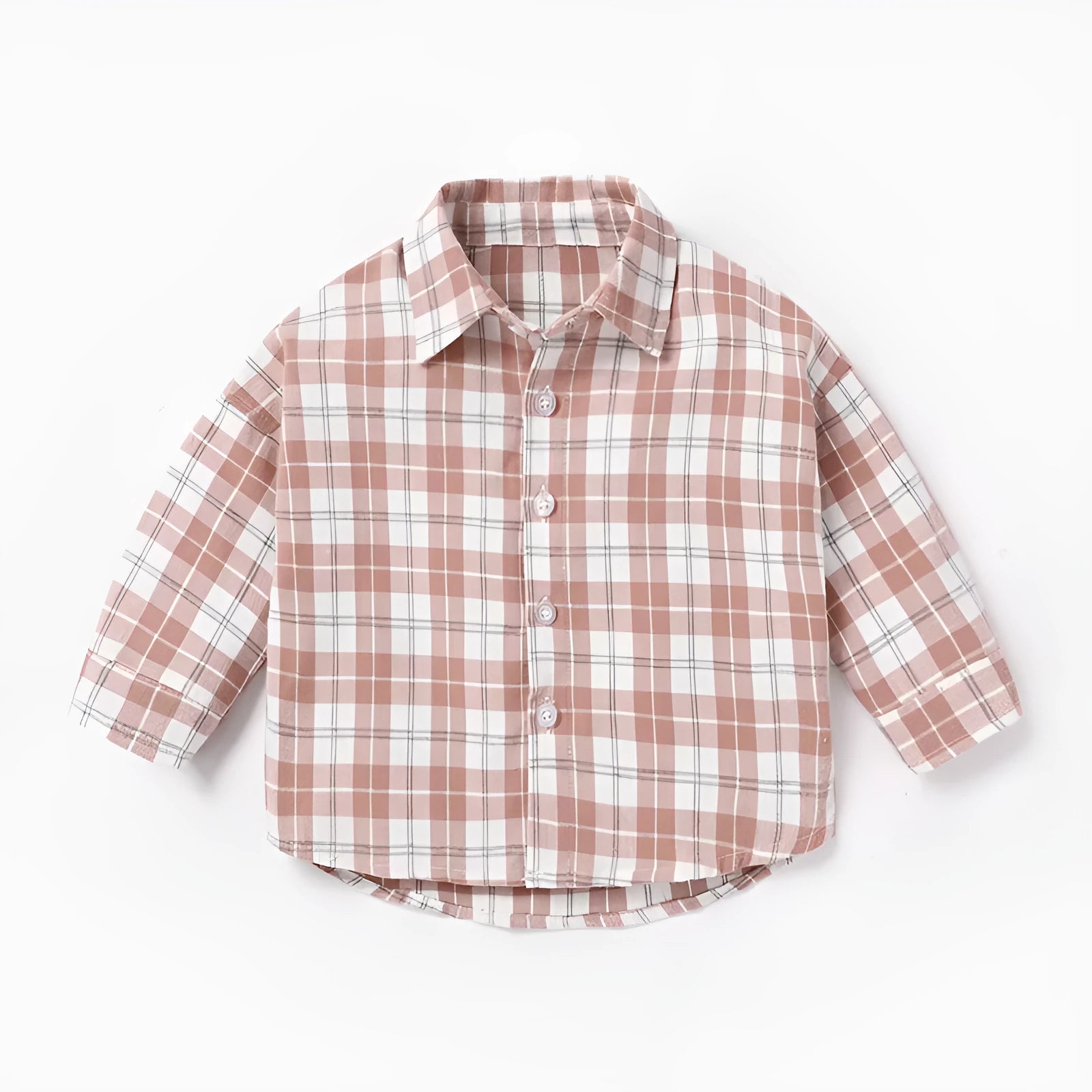 Boys' cotton lattice casual shirt in multiple colours with long sleeves