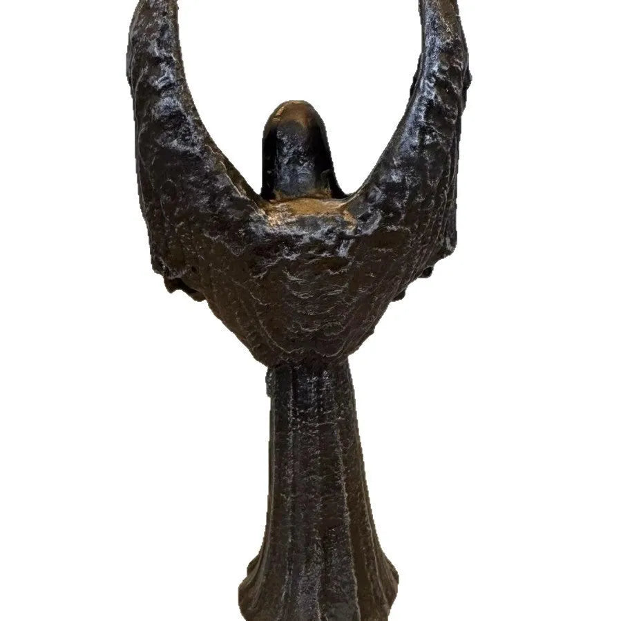 Dark angel resin statue ornament measuring 17 cm height with detailed sculptural features