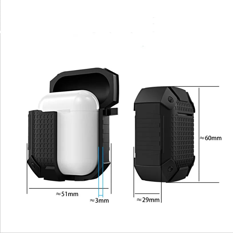 Silicone headphone box protective cover for AirPods 1st and 2nd generation, solid colour back cover