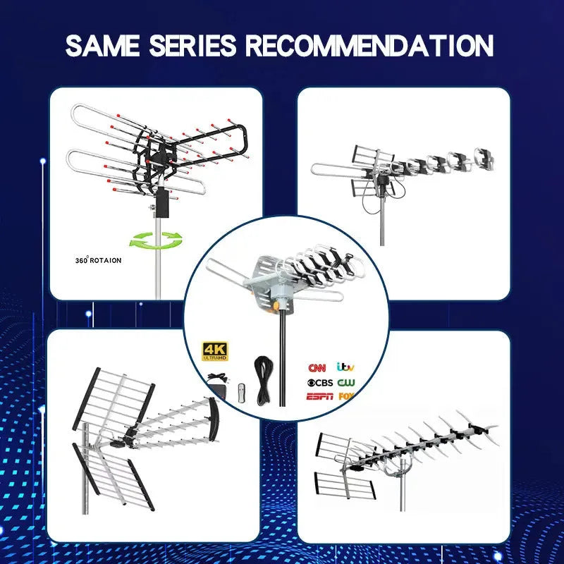 Rotatable outdoor digital TV antenna model GR-1002 with high gain elements for 470-862MHz reception