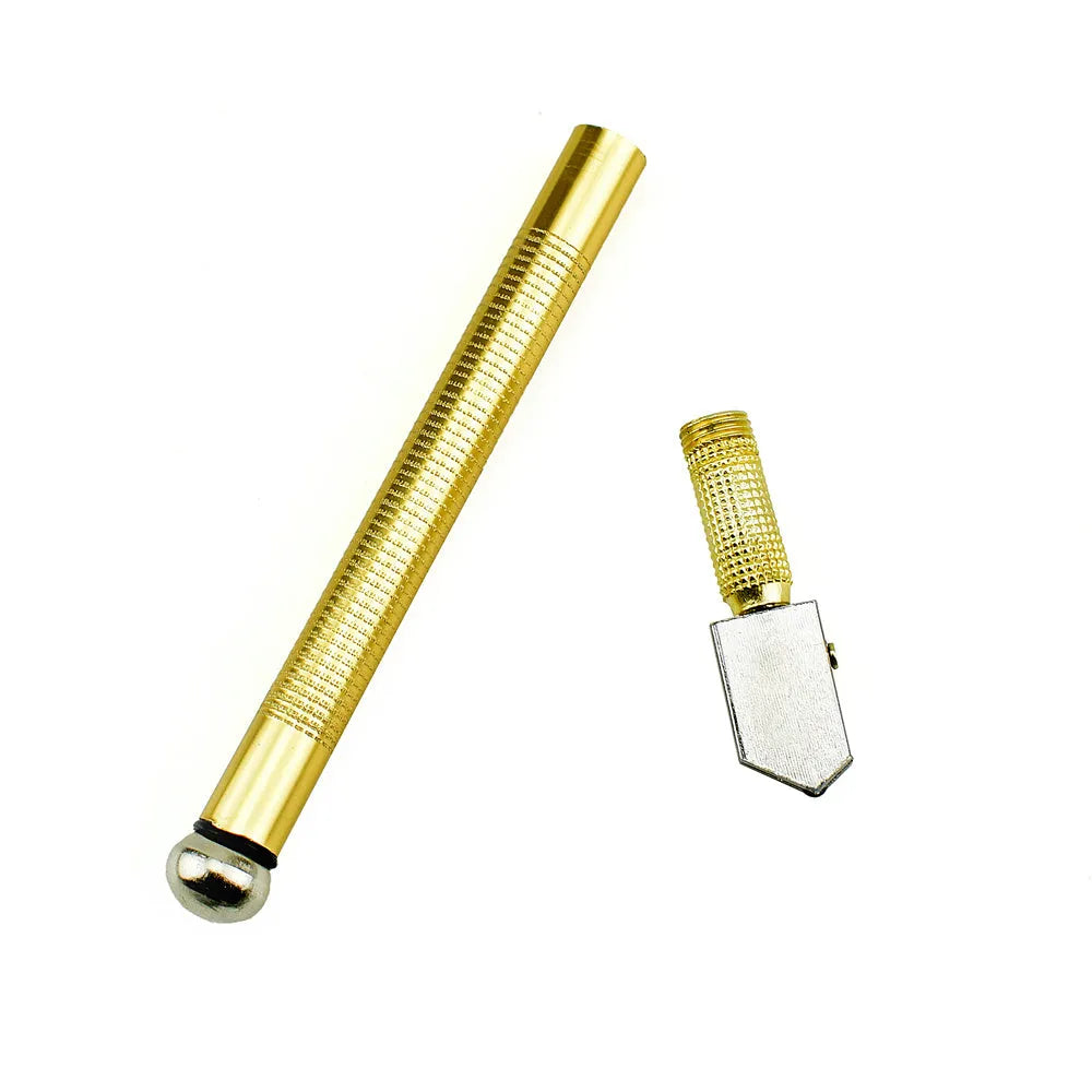 Iron glass cutter with metal handle and carbide wheel blade, size 16.5cm, for cutting 5-12mm glass